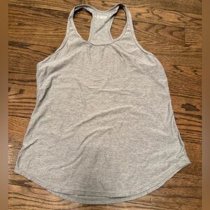OUTDOOR VOICES Gray Racerback Tank Small (Tag Faded) Athletic Activewear